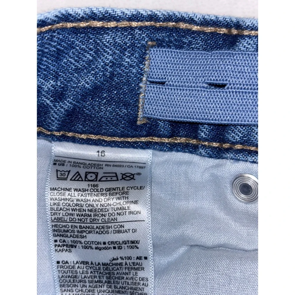 Old Navy Boys Loose Built-In‎ Tough Distressed Ripped Jeans Blue Size 16